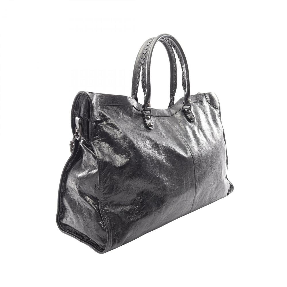 Balenciaga Le City Boston Bag Leather Black New - Gem